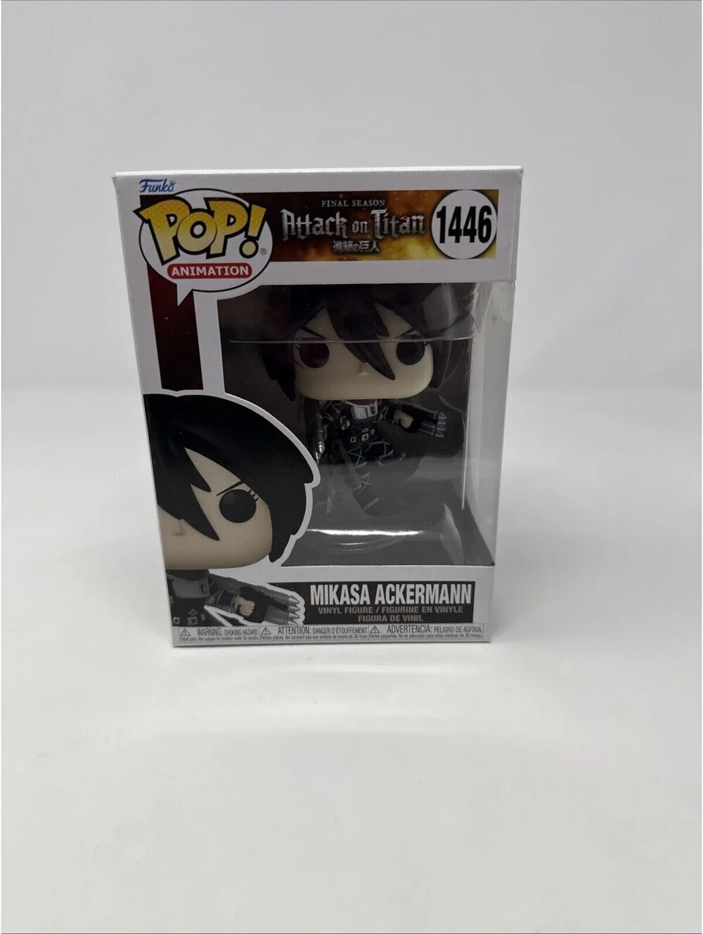 FUNKO POP! Mikasa Ackermann 1446 Animation Attack On Titan W/PROTECTOR! P66